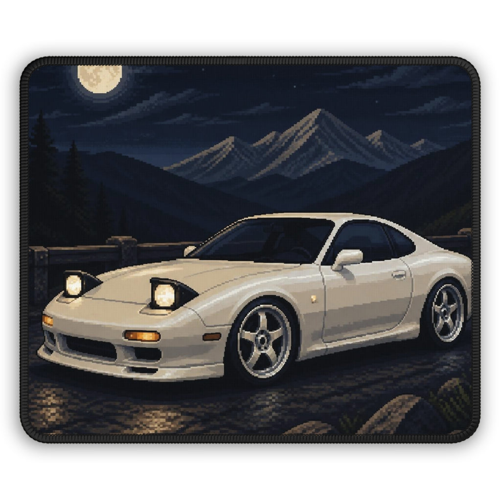 Pearl Apex Pixel Art Mousepad — 90s Night Drive — original Wear8bit pixel-art product design, product image 2, digital mockup