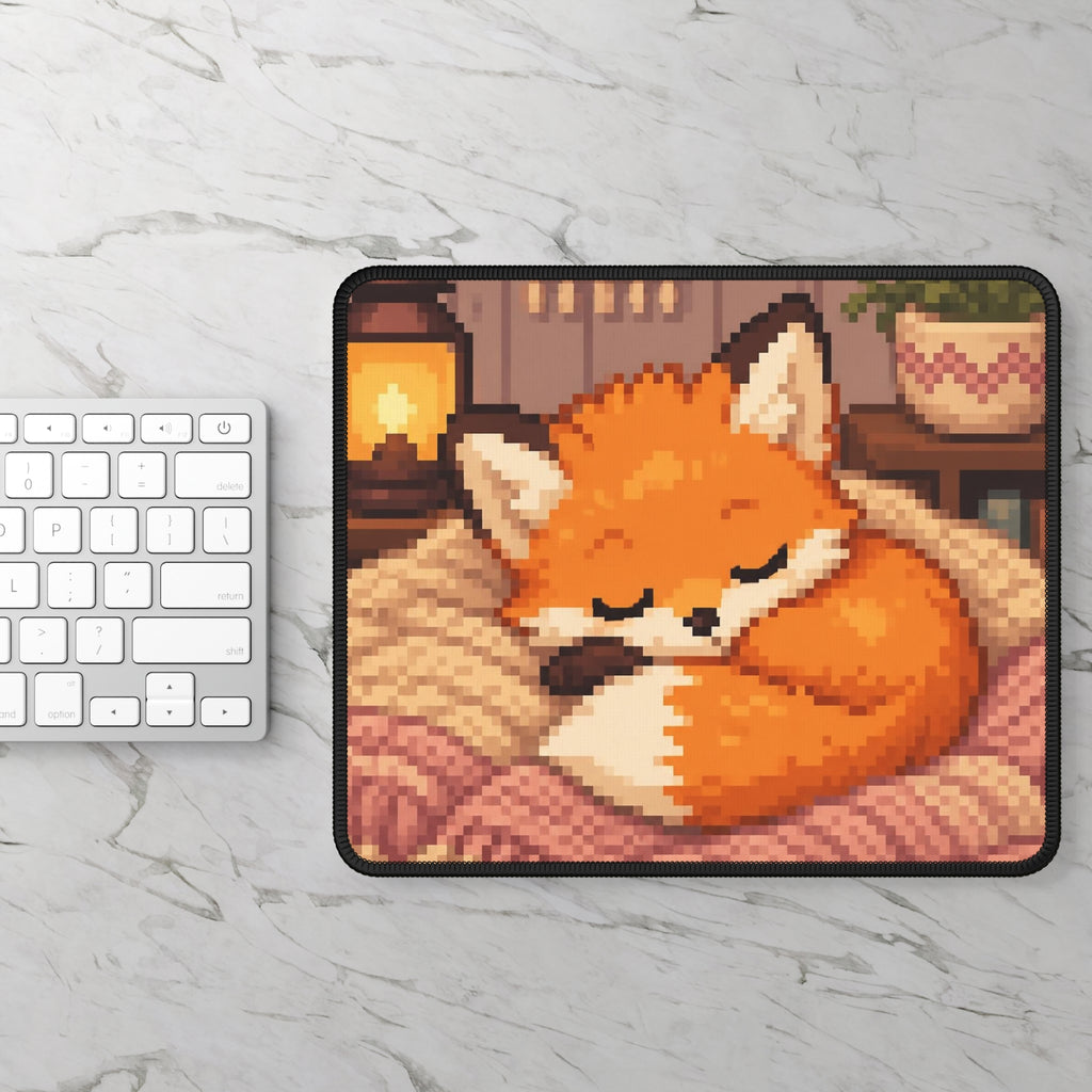 Baby Fox Mousepad — original Wear8bit pixel-art product design, product image 3, digital mockup