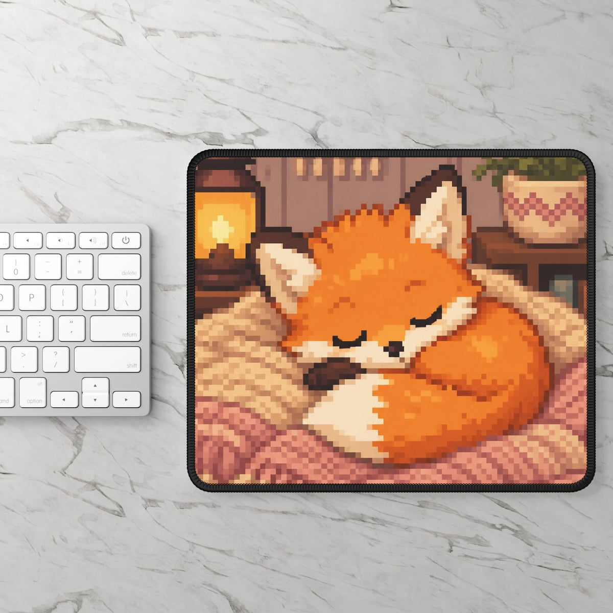 Baby Fox Mousepad — original Wear8bit pixel-art product design, product image 3, digital mockup