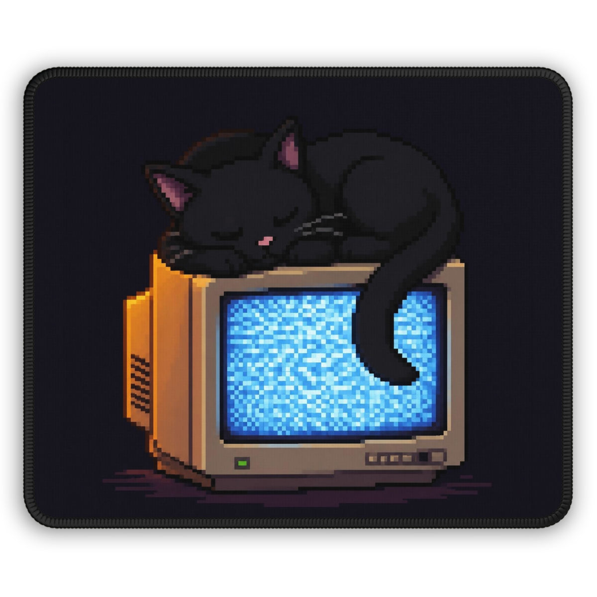 CRT Cat Mousepad — original Wear8bit pixel-art product design, product image 2, digital mockup