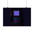Static Noise Poster — Vertical CRT Pixel Art Print, Synthwave Wall Art — original Wear8bit pixel-art product design, product image 2, digital mockup