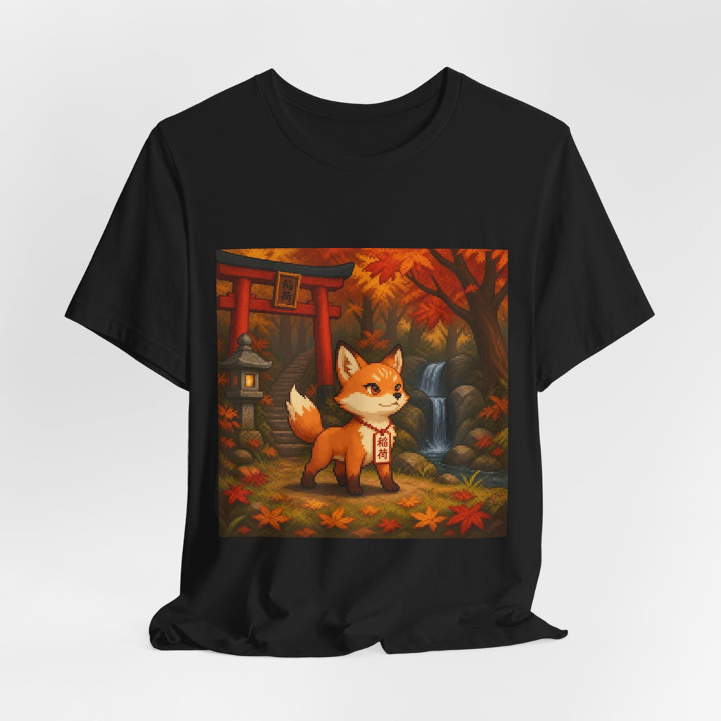 Kitsune Tee — original Wear8bit pixel-art product design, product image 5, digital mockup