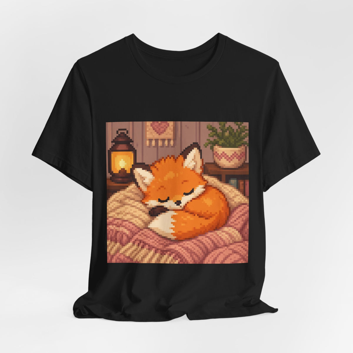 Baby Fox Tee — original Wear8bit pixel-art product design, product image 5, digital mockup