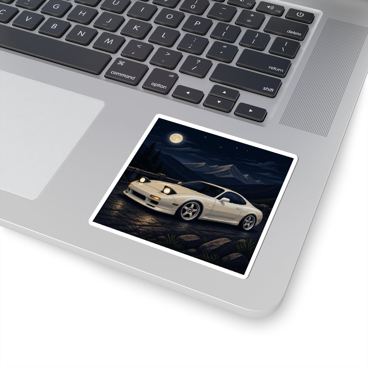 Pearl Apex Pixel Art Sticker — 90s Night Drive — original Wear8bit pixel-art product design, product image 3, digital mockup