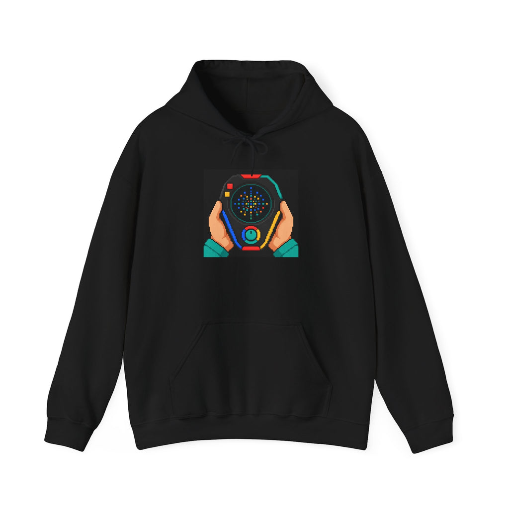 Game Gear Hoodie — Retro Console Pixel Art Pullover, Multicolor Edition — original Wear8bit pixel-art product design, product image 2, digital mockup