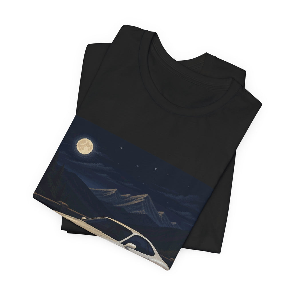 Pearl Apex Pixel Art Tee — 90s Night Drive — original Wear8bit pixel-art product design, product image 4, digital mockup