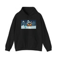 Snow Save Point Pixel Art Fleece Hoodie — Winter & Cozy — original Wear8bit pixel-art product design, product image 2, digital mockup